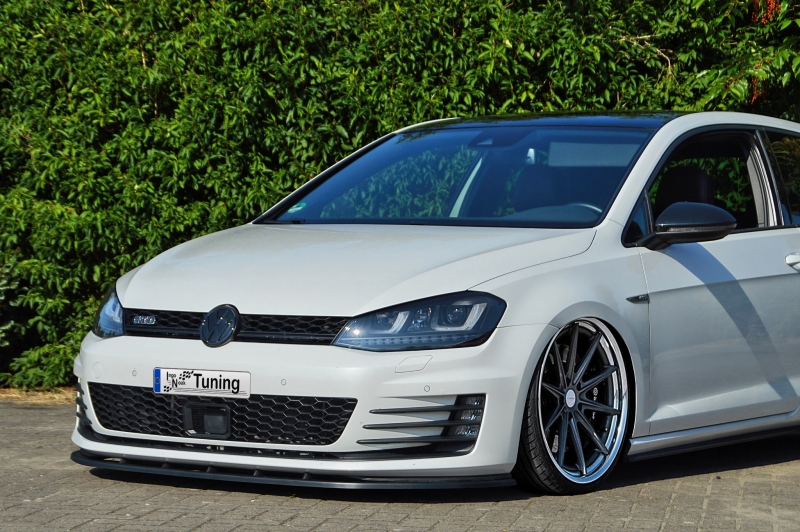 Voorspoiler Volkswagen Golf 7 GTI GTD 13-17 Glans Zwart