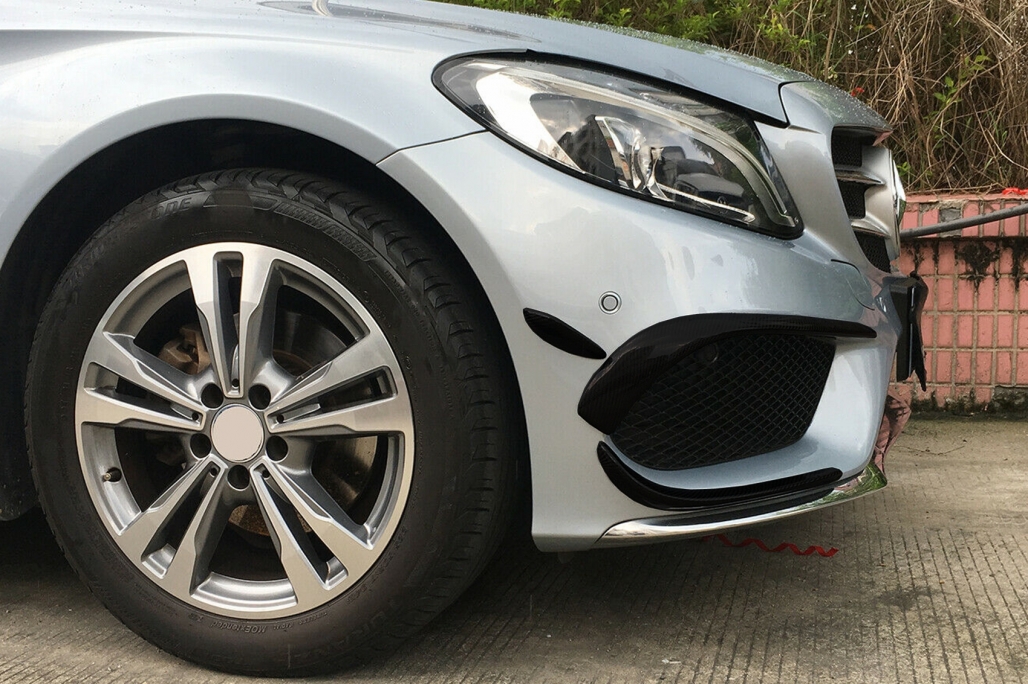 Canards Mercedes C Klasse W205 15-18 Glans Zwart