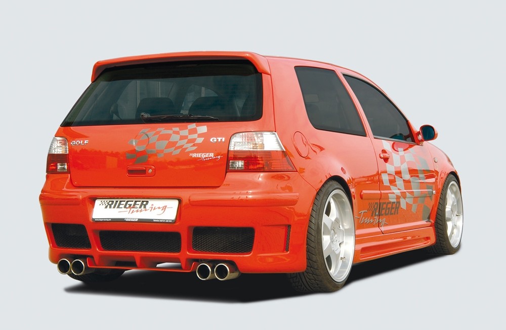 Achterbumper RS-4-Look met geopende air intake VW Golf IV Rieger