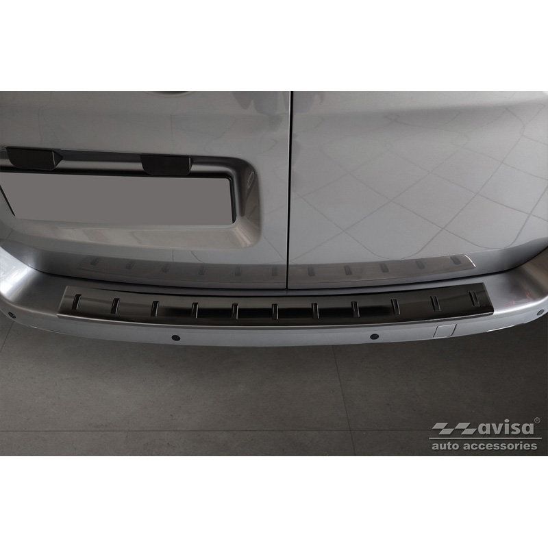 Black Stainless Steel Rear bumper protector  Citroën Space Tourer & Jumpy 2016- / Peugeot Traveller & Expert 2016- / Toyota Proace Verso 2016- / Opel Vivaro & Zafira Life 2019- 'STRONG EDITION'