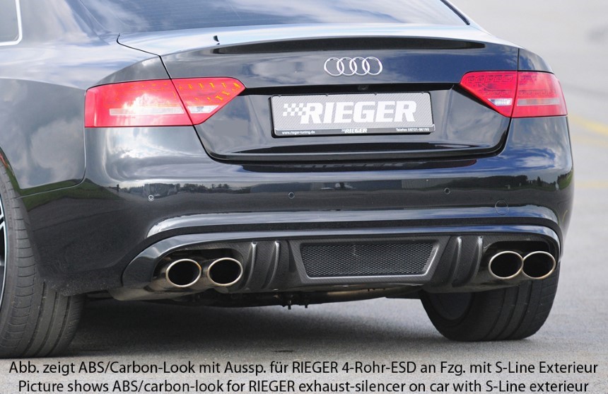 Diffuser Audi A5 Rieger uitlaat links + rechts