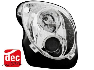 Koplampen Alfa Romeo Mito 08- Devil Eyes real DRL LED Chroom