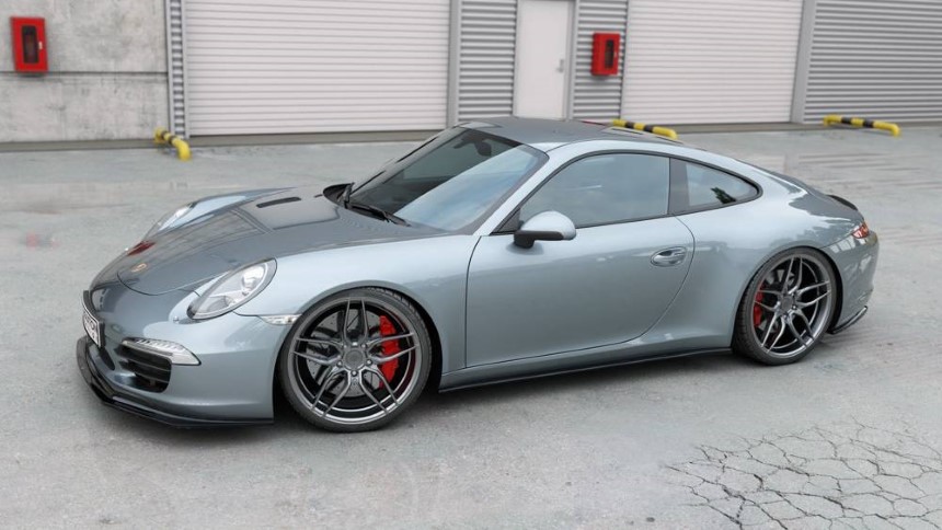Zijskirts Porsche 911 Carrera (991) Maxton Design glans zwart