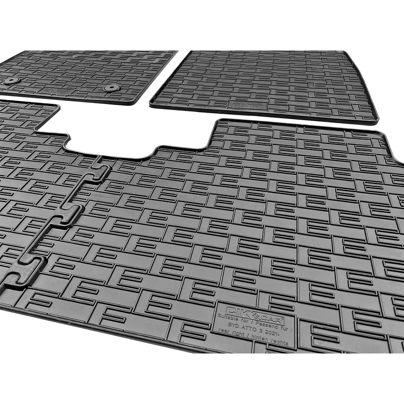 Rubber car mats set  BYD Atto 3 2022- (4-pieces + fixing system)