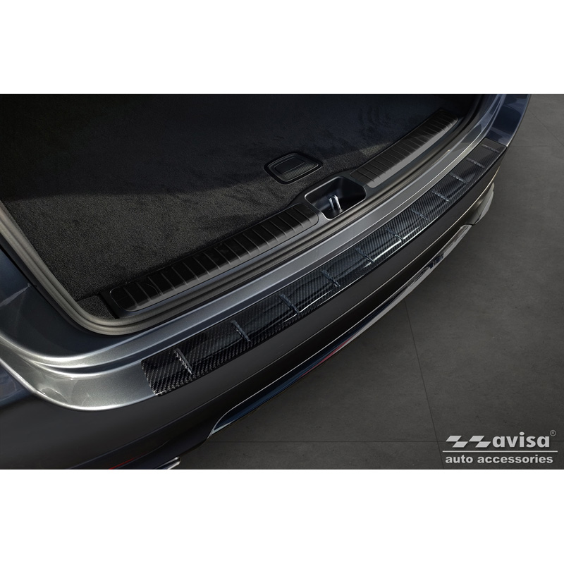 Echt 3D Carbon Achterbumperprotector  Mercedes GLE II (W167) Facelift 2023- Excl. AMG Line 'Ribs'