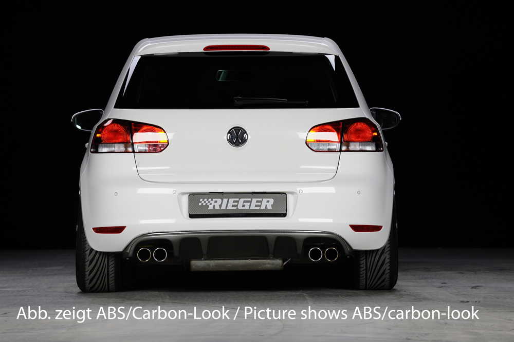Diffuser Volkswagen Golf 6 Rieger Glans Zwart