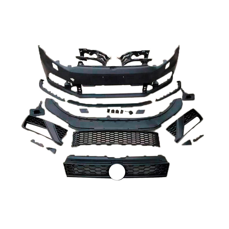 Front bumper  Volkswagen Polo 6C 2014- 'GTi-Look' incl. Grills & Fog lights (PP)
