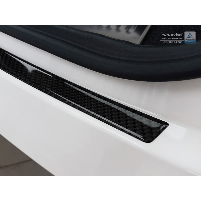 Carbon Rear bumper protector  Audi Q3 2011-2015 & 2015- Black Carbon