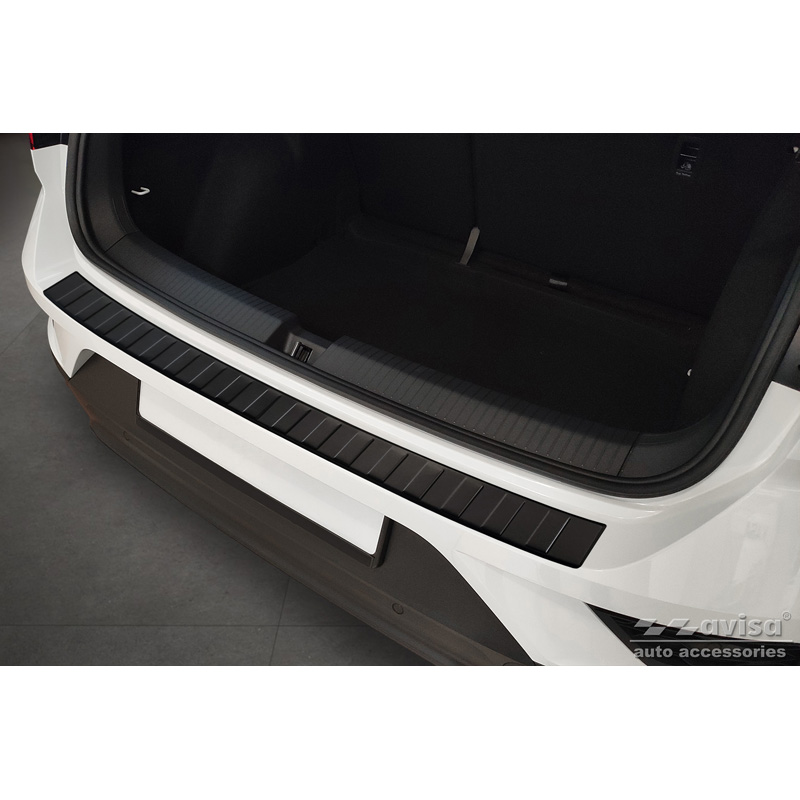 Matt Black Stainless Steel Rear bumper protector  Volkswagen T-Roc 2017-2022 & Facelift 2022- incl. Cabrio 'Ribs'