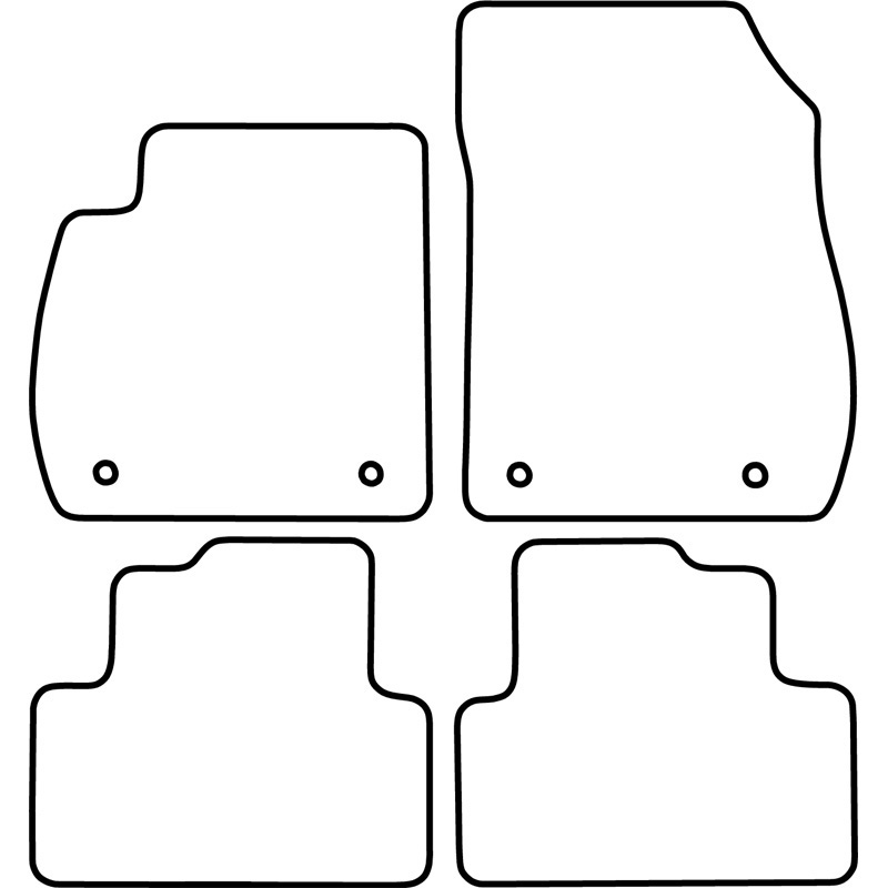 Set velour car mats  Opel Zafira C 2011- (5-Persons)