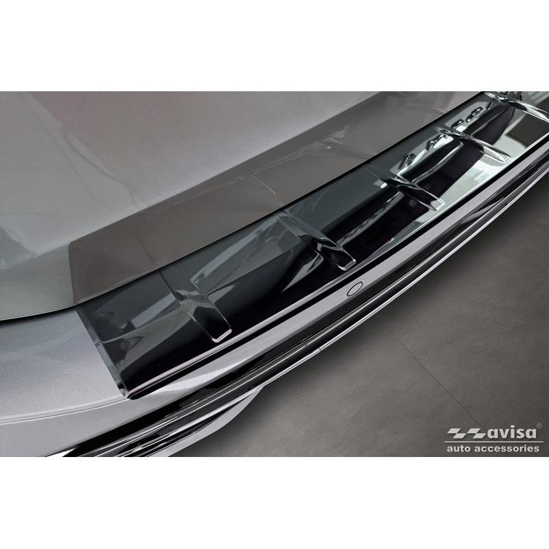 Black Mirror Stainless Steel Rear bumper protector  Volkswagen Passat Variant (CJ5) 2023- 'Ribs'