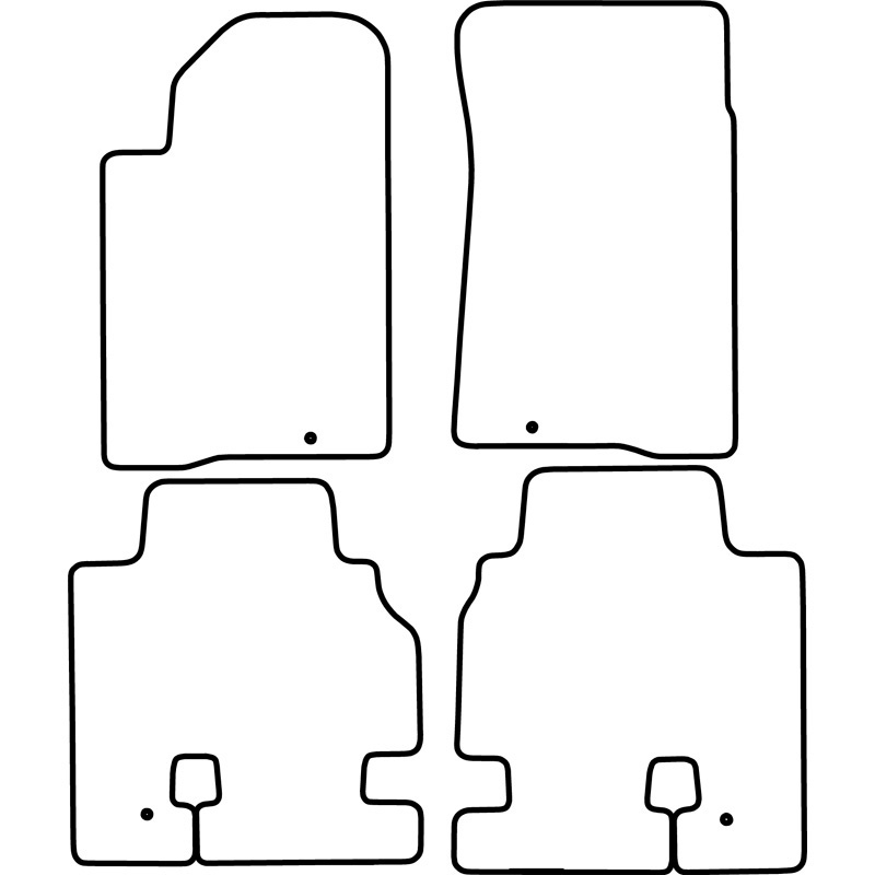Set velour car mats  Ssang Yong Kyron 2005-2009