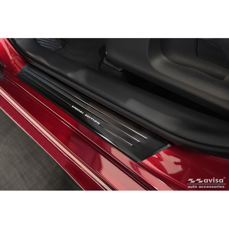Black Inox door sill protectors  Toyota Yaris 2020- incl. Facelift, excl. GR / Toyota Yaris Cross 2021- / Toyota C-HR II 2023- - 'Special Edition' - 4-pieces