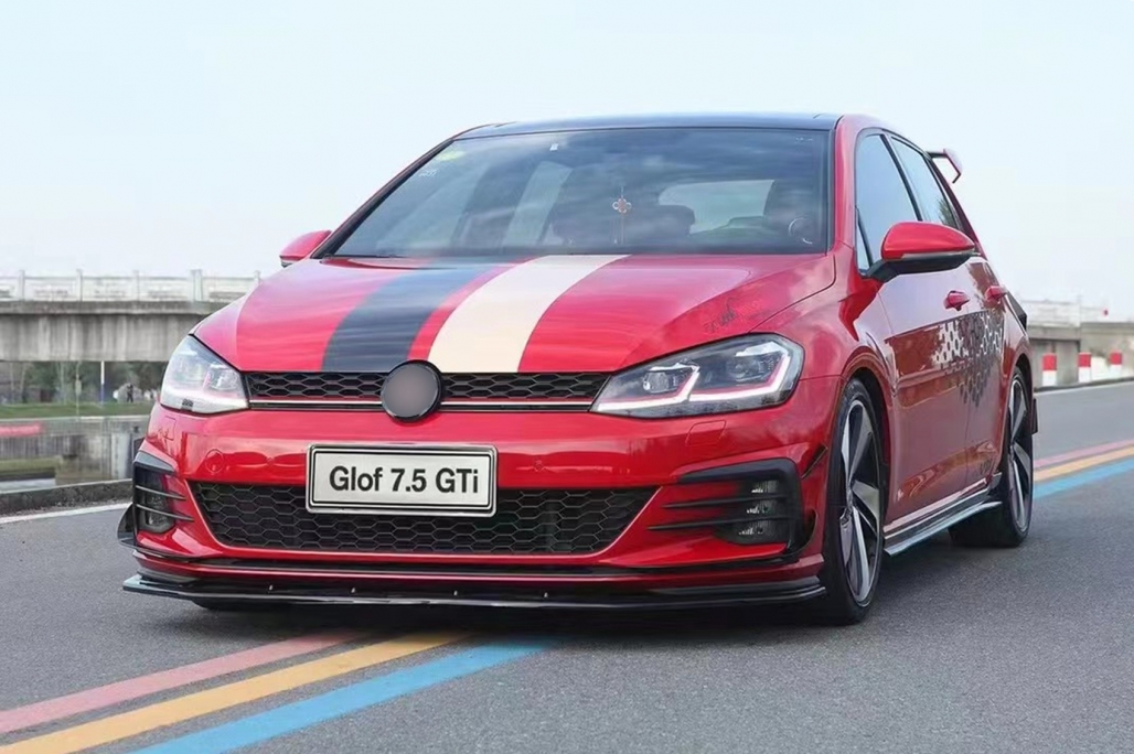 Canards VW Golf 7 GTI 17-20 Glans Zwart
