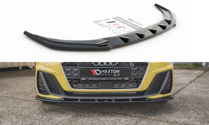 Voorspoiler Audi A1 S-LINE GB glanzend zwart V.3