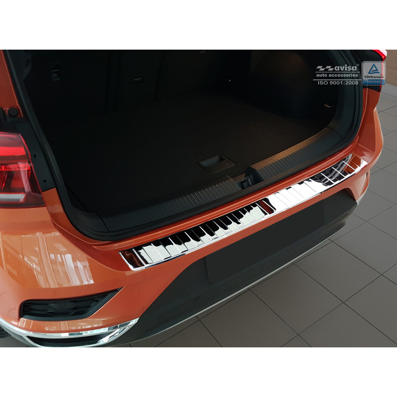 Chroom RVS Achterbumperprotector  Volkswagen T-Roc 2017-2022 & Facelift 2022- incl. Cabrio - 'Ribs'