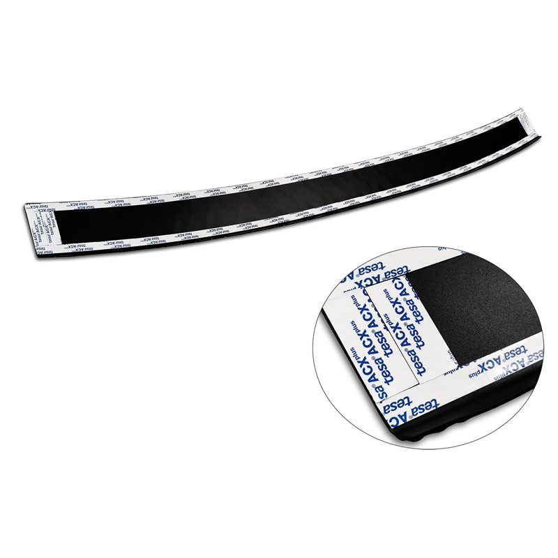 Matt Black Aluminum Rear bumper protector  Volvo V60 II 2018- incl. Cross Country & R-Design 'Riffled Plate'