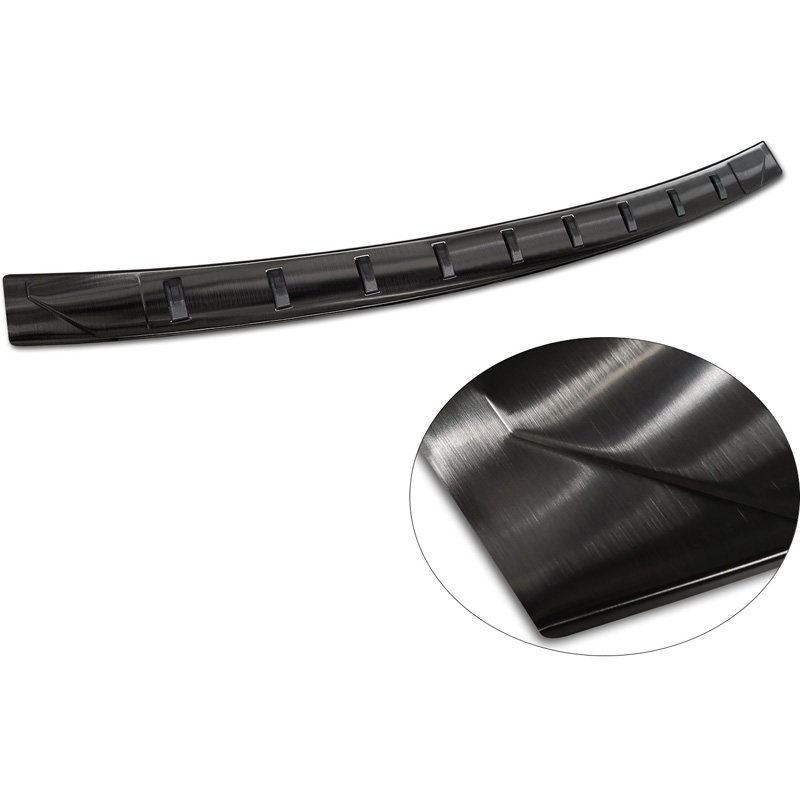 Black Stainless Steel Rear bumper protector  Volvo V90 II 2016- (incl. Cross Country) 'STRONG EDITION'