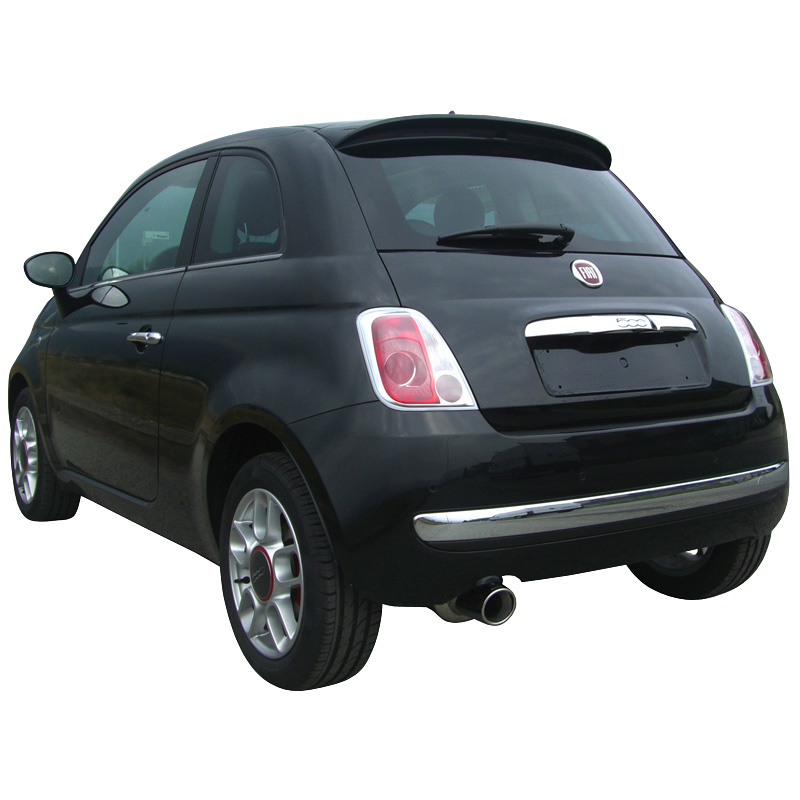 100% Inox Sport Exhaust  Fiat 500 1.4 16v (100HP) 2007- 102mm