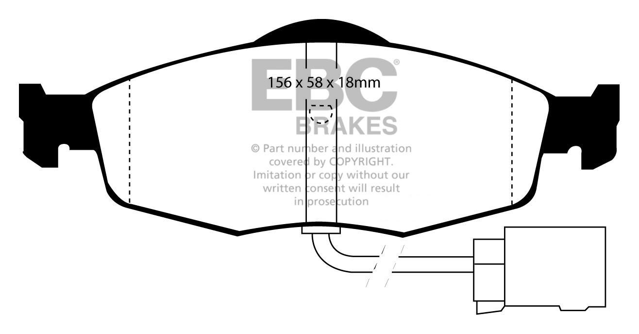 EBC Brakes FORD Scorpio 2.5 TD 94-2000 Remblokken voorzijde