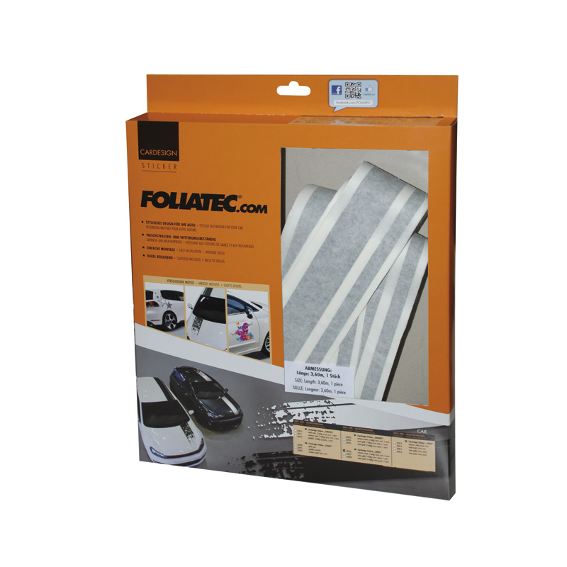 Foliatec Cardesign Sticker - Lines - black matt - 150x5,8cm