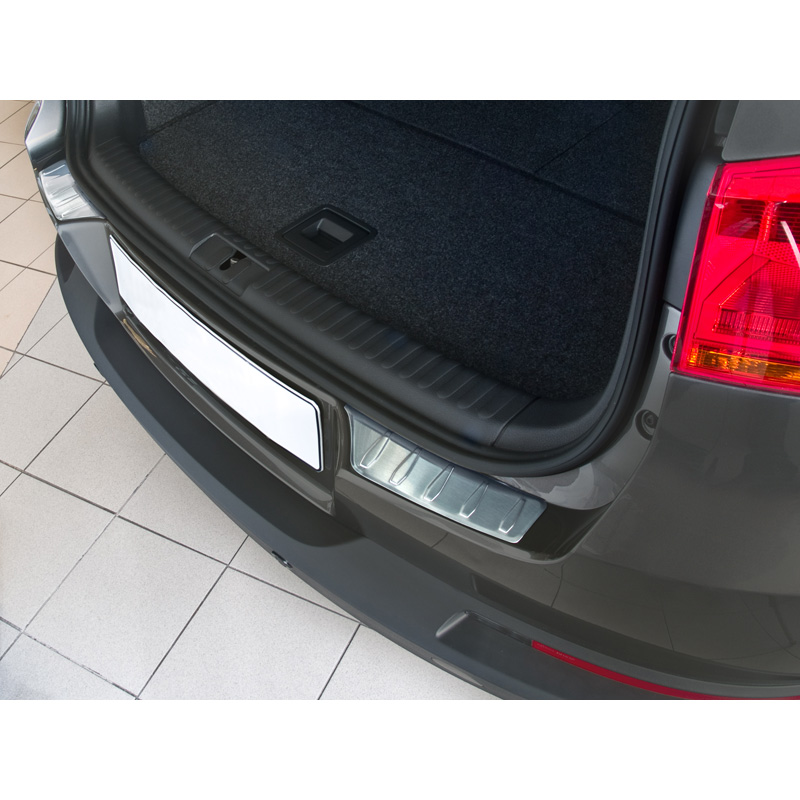RVS Achterbumperprotector  Volkswagen Tiguan 2007- 'Ribs' (2-delig)