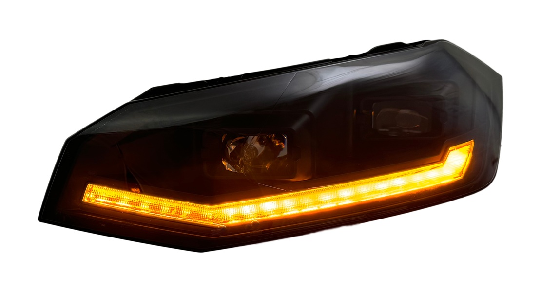 Headlights VW Polo Polo VI (2G) black