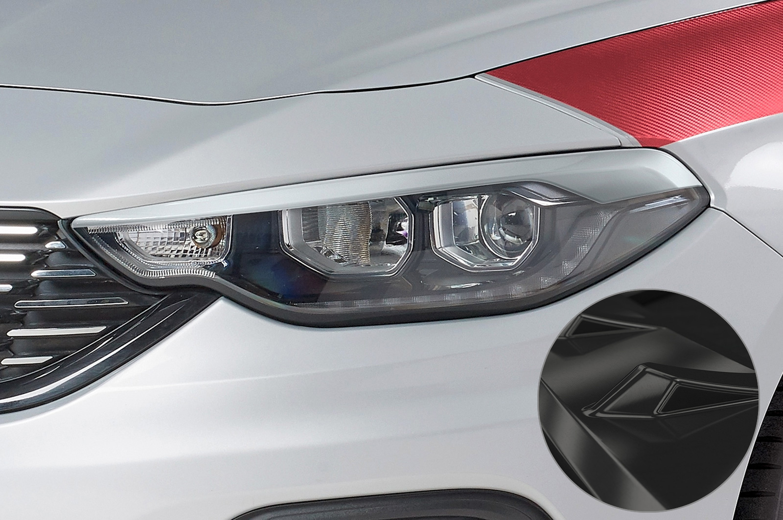 Koplampspoiler Fiat Tipo (Typ 356) CSR Glans Zwart