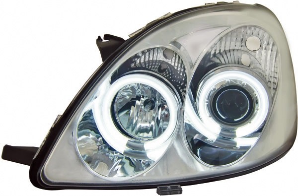 Headlights Toyota Yaris Angel Eyes Clear Chrome 98-05