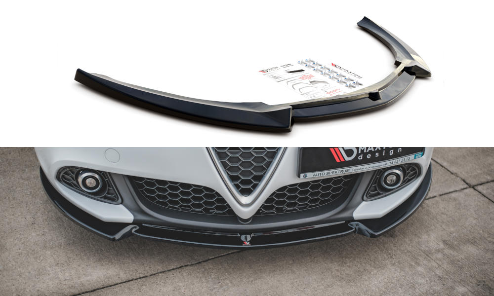 Voorspoiler V.3 Alfa Romeo Giulietta Facelift Glanzend Zwart