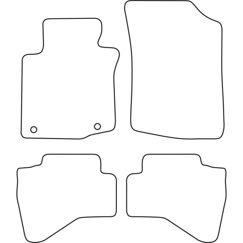 Set velour car mats  Toyota Aygo 2005-2010