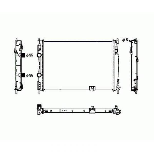 Radiator QASHQAI 07->> 630x445x34 2.0DCI +/-AC