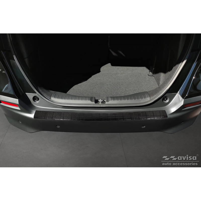 Real 3D Carbon Rear bumper protector  Honda Jazz Crosstar Hybrid 2020- 'Ribs'