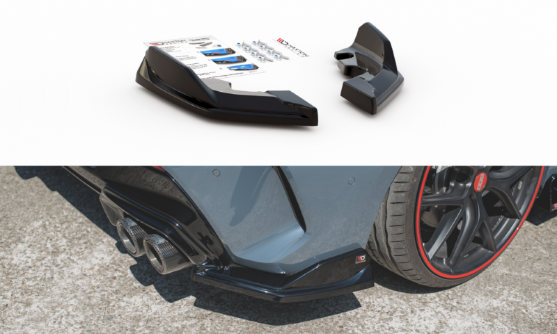 Achter Diffusors zijkanten BMW 1 Serie F40 M-Pack/ M135i Glans Zwart V4