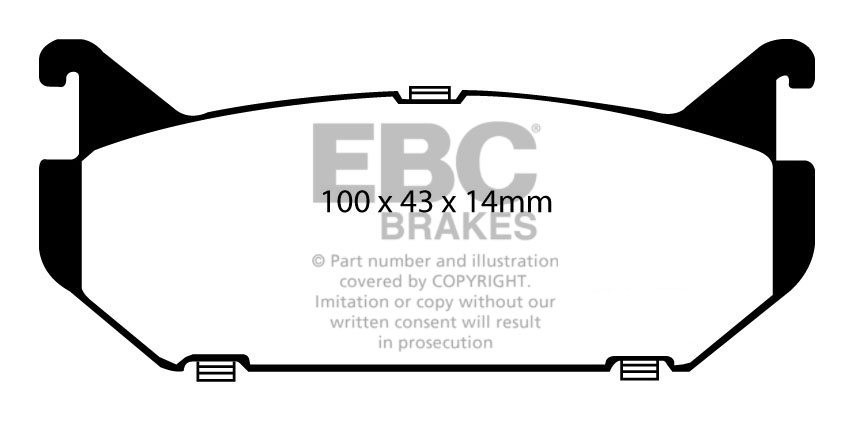 EBC Brakes Mazda Cronos 2.5 91-98 Remblokken achterzijde