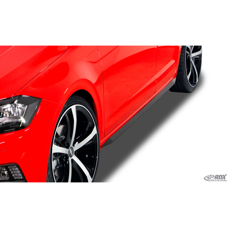 Side skirts 'Slim'  Volkswagen Polo (AW) 2017- (ABS glossy black)