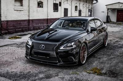 Voorspoiler Lexus LS Mk4 Facelift Glans Zwart