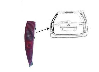 achterlicht, Break, zonder fittingdeel, onder, rechts Citroen C5