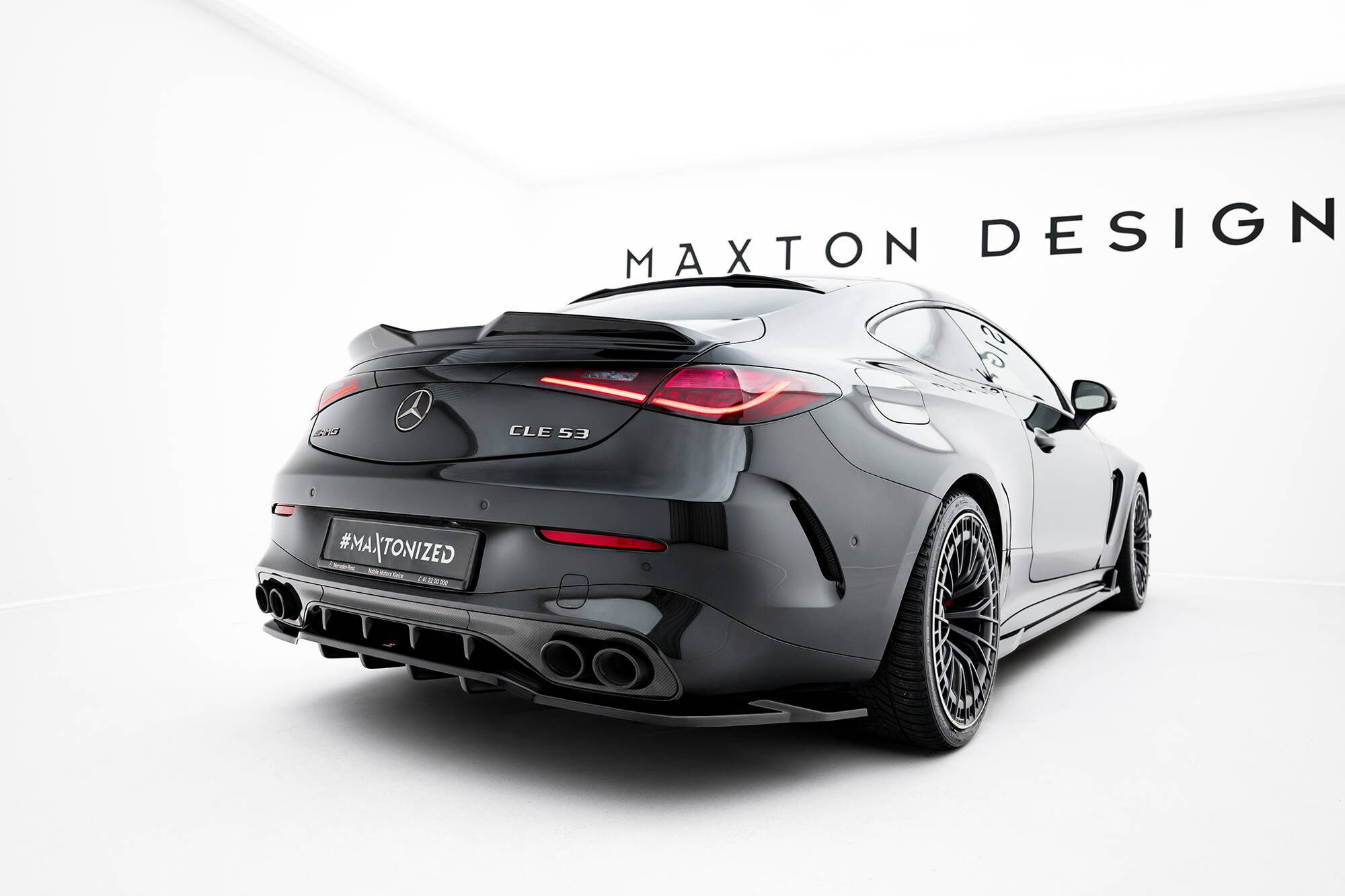 Achter Diffuser Mercedes-AMG CLE 53 / AMG-Line C236 Maxton Glanzend zwart