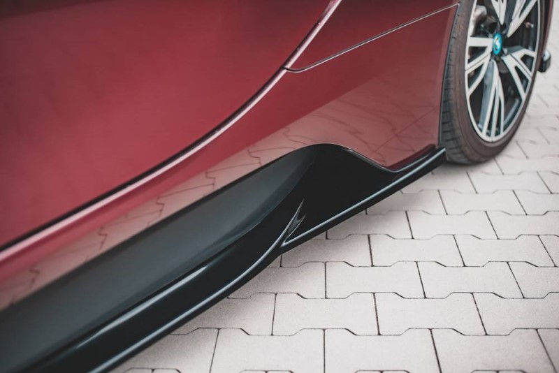 Zijskirts Diffusers BMW I8 Glanzend Zwart