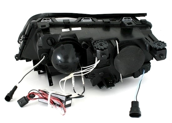 Headlights BMW E46 sedan Angel Eyes Black