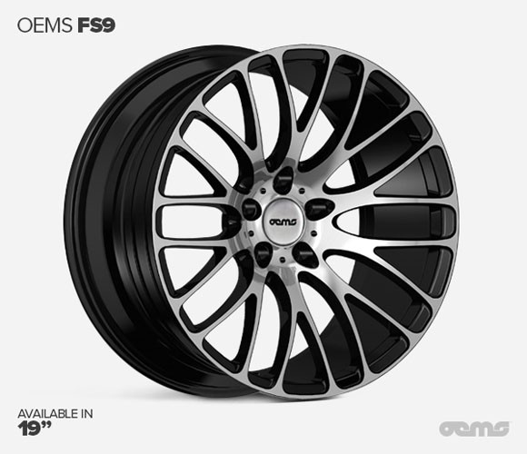 OEMS FS9 20X8.5 5X120 ET35 BLACK-MACHINED-FACE Velgen
