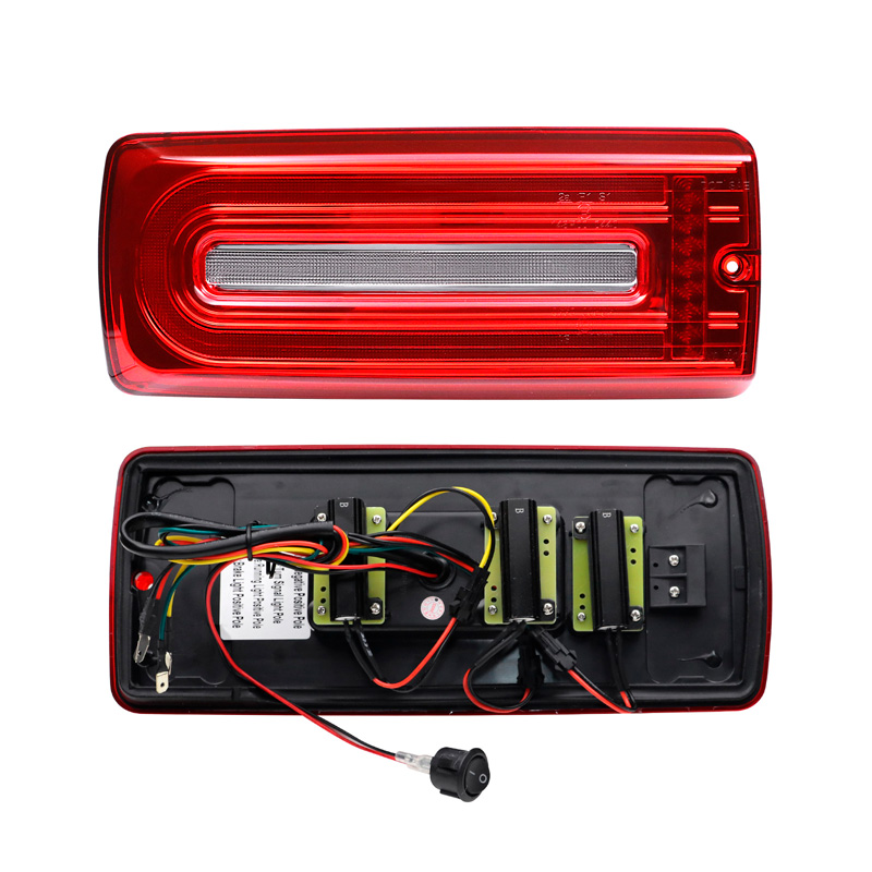 Set LED Tail Lights  Mercedes G-Class W463 G500/G550/G55/G63 AMG 1999-2018 - Red/Clear - incl. Dynamic Running Light