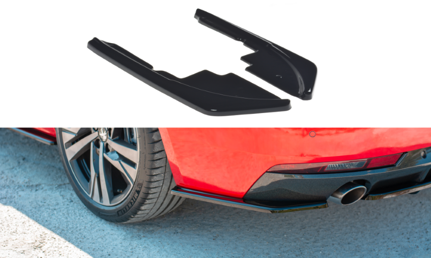 Achterzijde skirts Peugeot 508 Maxton Design glans zwart