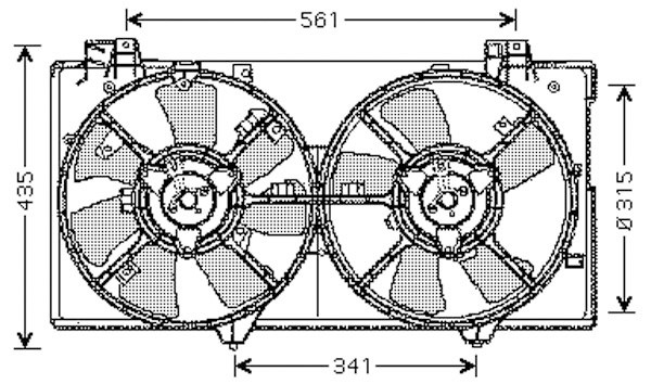 ELEKTOFAN COMPLEET Mazda 6 02->> 2.3-16V S-VTV +/-AC