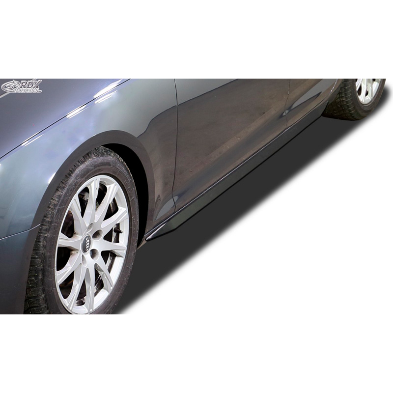 Side skirts 'Slim'  Audi A4 B9 Sedan/Avant 2015-2019 & FL 2019- (ABS glossy black)