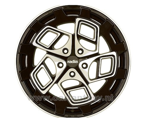 RADI8 CM9 8.5x18 5x100 35 Black / Machine Face 66,6 Velgen