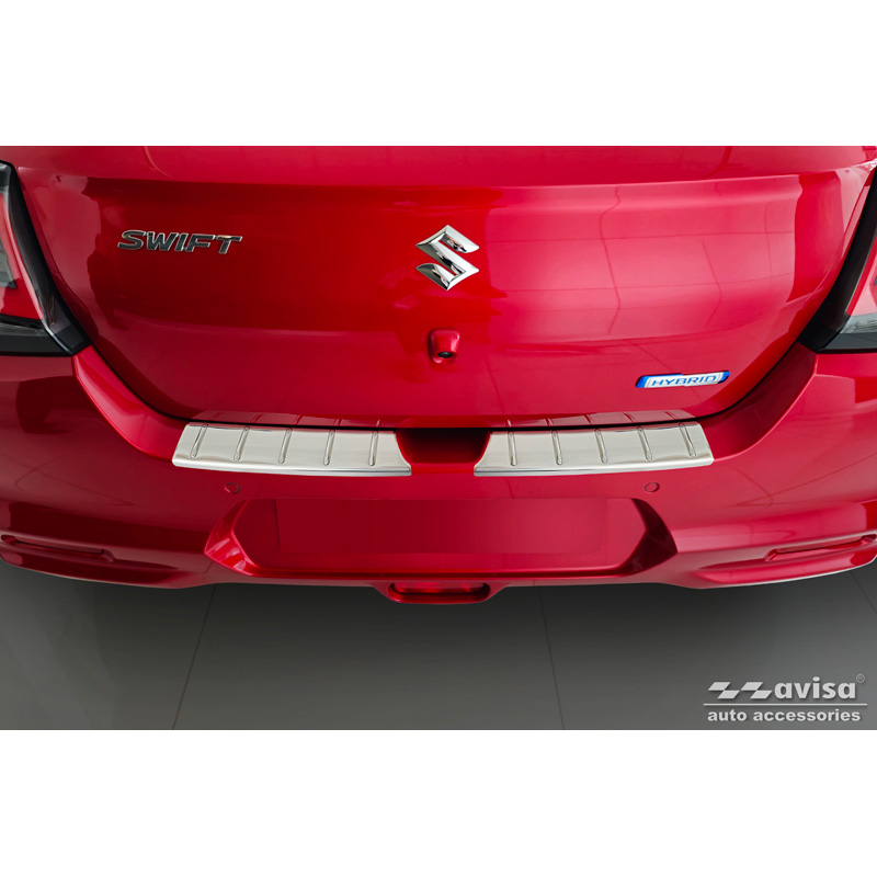 Stainless Steel Rear bumper protector  Suzuki Swift VI 2024- 'Ribs'