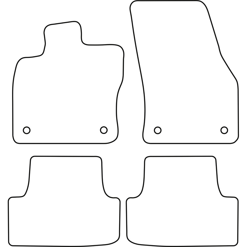 Set velour car mats  Seat Ateca 2016- & Skoda Karoq 2017-