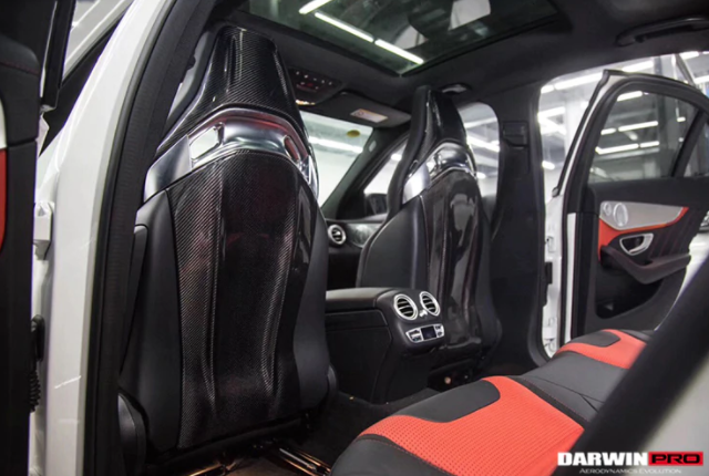 Carbon Stoel Covers Mercedes AMG Recaro stoelen
